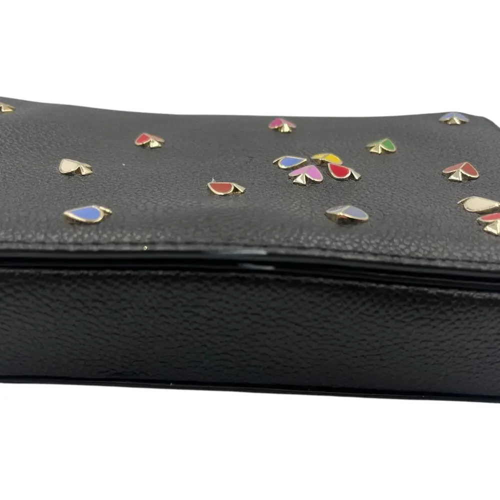 Kate Spade Crossbody Bag Wallet Margaux Enamel Spade Slim Continental Black